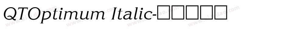 QTOptimum Italic字体转换
